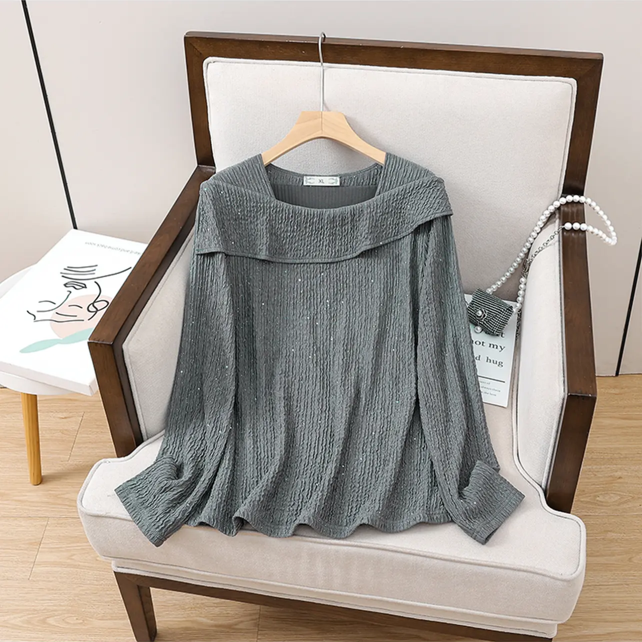 秋冬女装秋季毛针织衫显瘦长袖宽松型8801