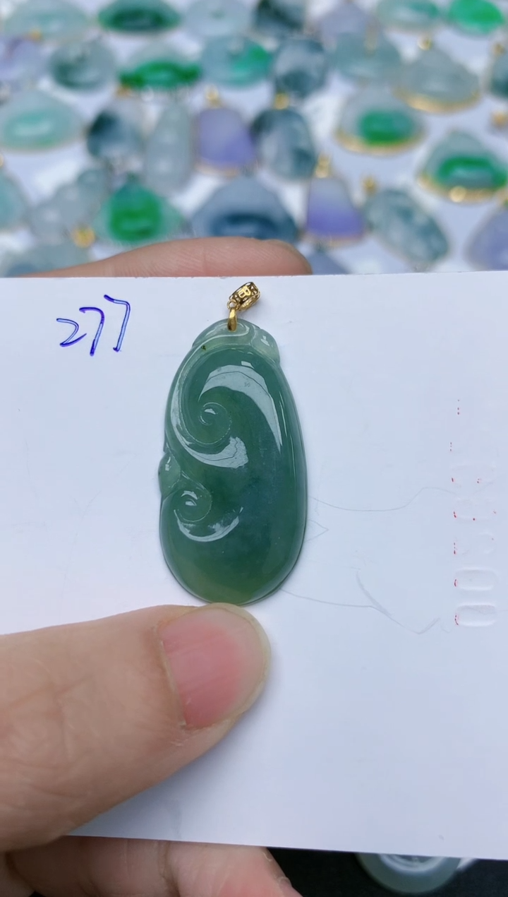 【闪购商品】翡翠颈饰18K金镶嵌天然翡翠A货