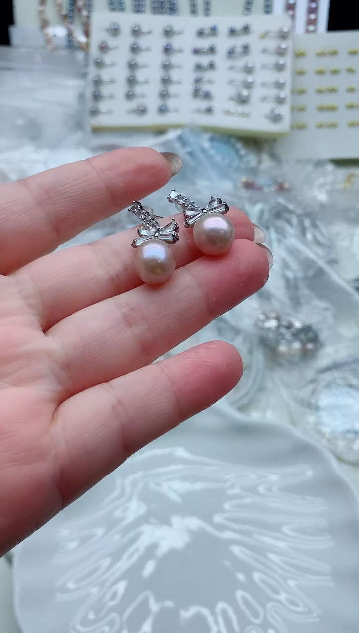 未镶嵌耳饰淡水珍珠雪****7淡水珍珠耳饰非无瑕