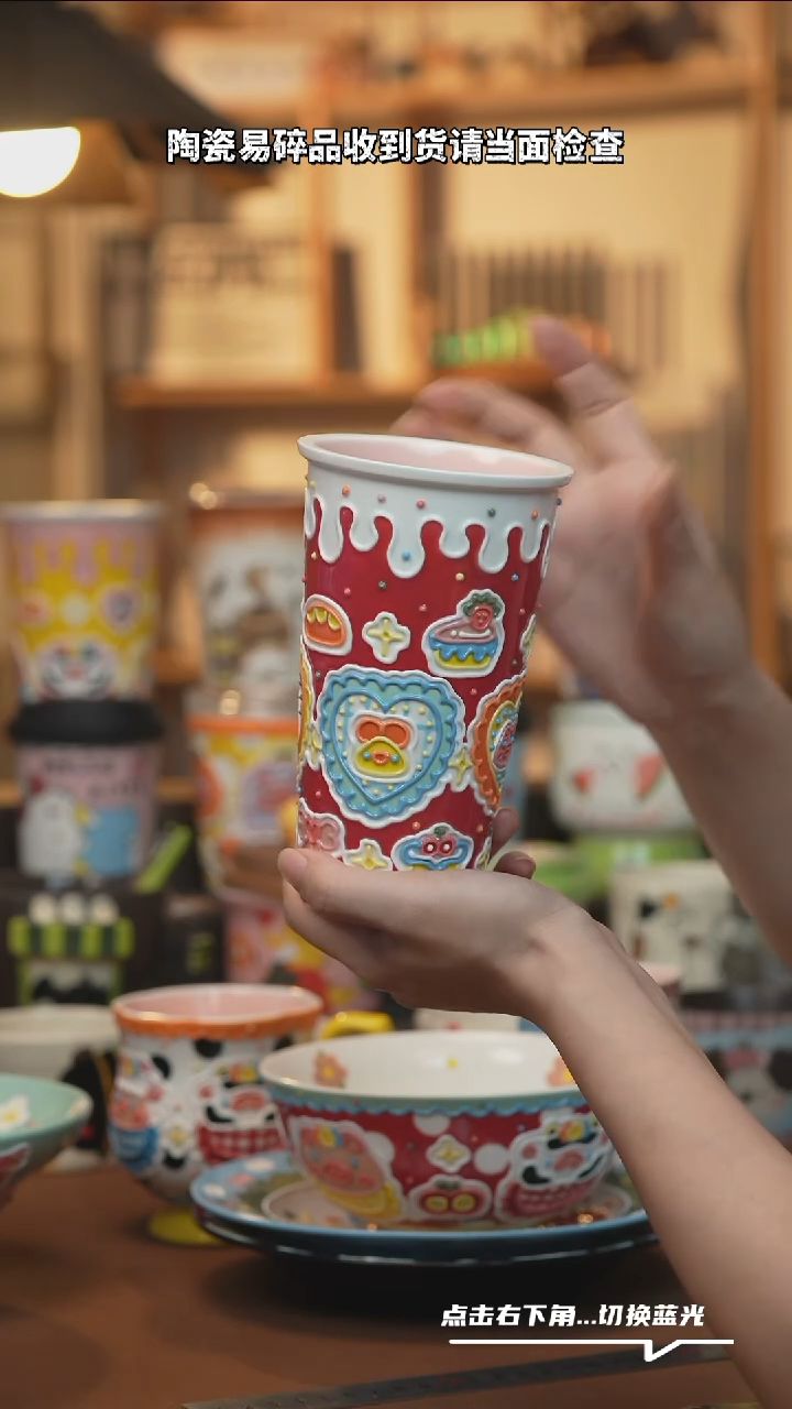 摆件B210设计师原创手绘陶瓷