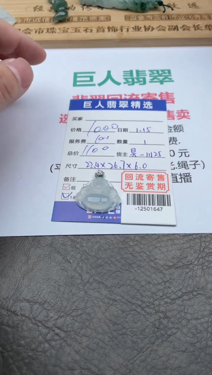 【闪购商品】翡翠颈饰18K金镶嵌-12501647