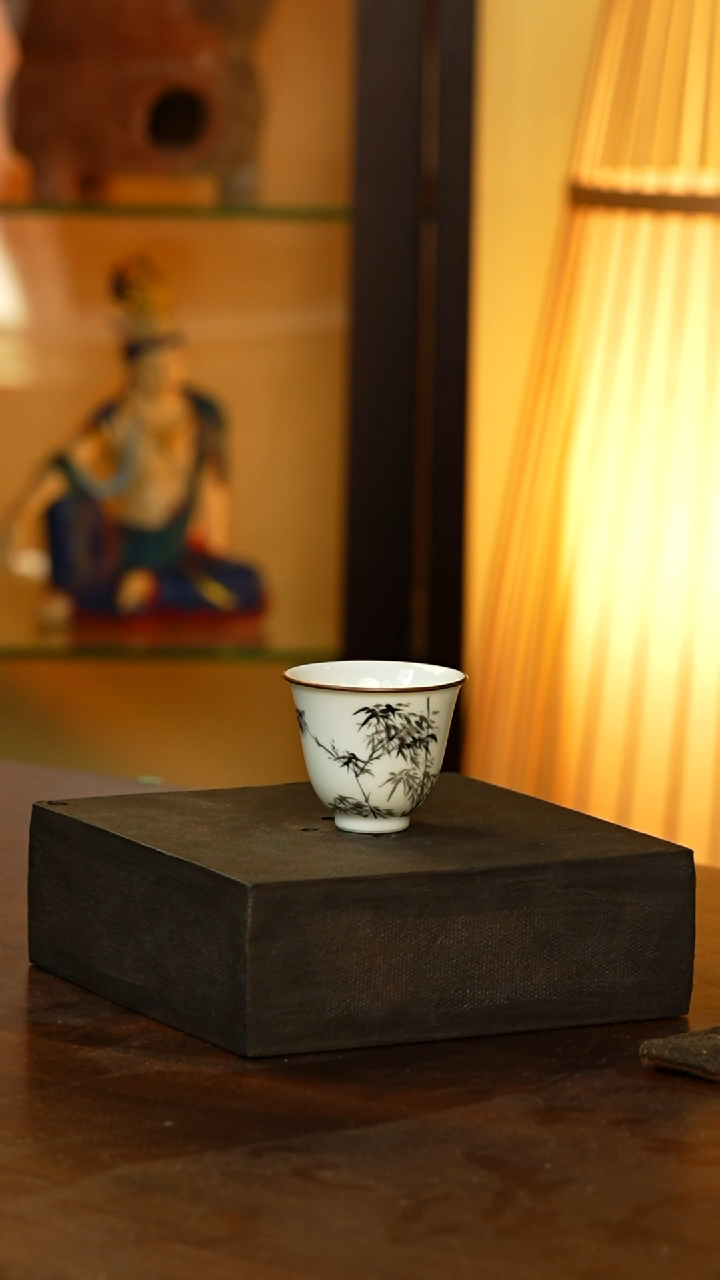 包铜墨竹杯.....