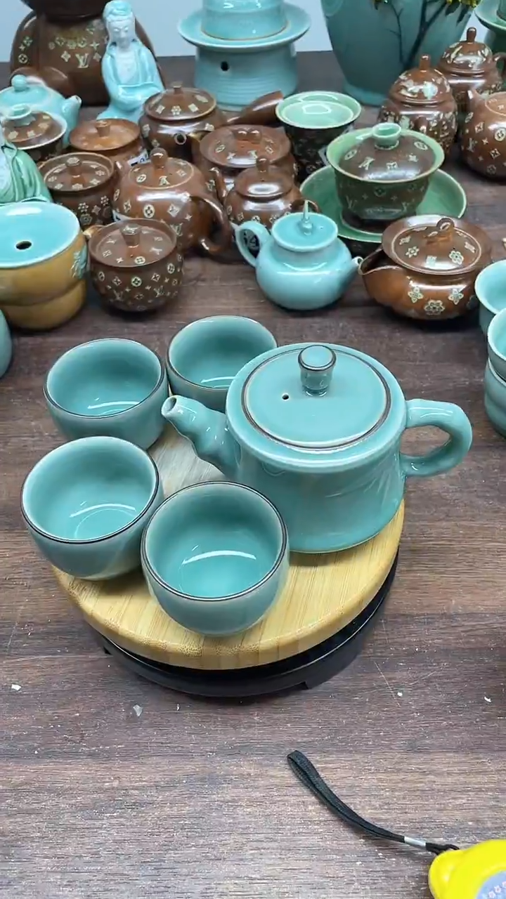 特价青瓷 一壶4杯 微瑕