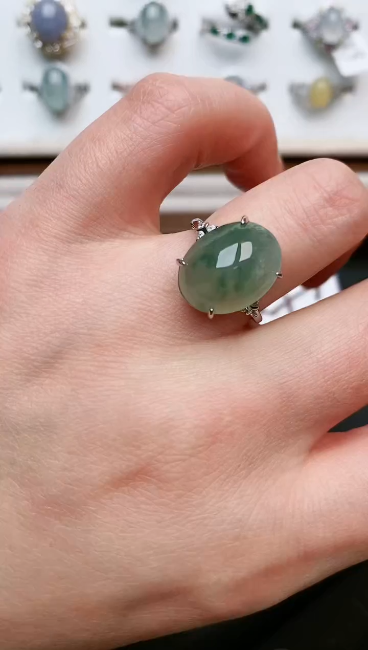【闪购商品】翡翠戒指银S925镶嵌.....