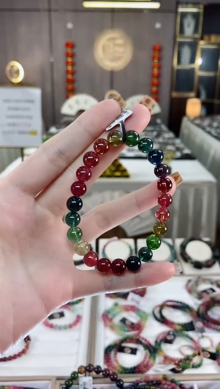 【闪购商品】收藏级单圈手串8mm+未镶嵌碧玺dan一物一证