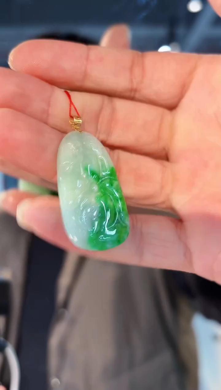 【闪购商品】翡翠颈饰18K金镶嵌缅料A货/支持复检/一件