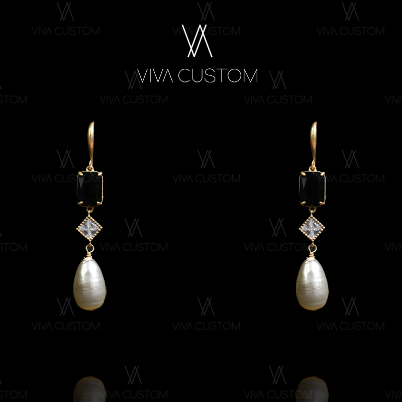 铜合金合成锆石耳饰 （精工系列）法式简约浪漫星光耳钩