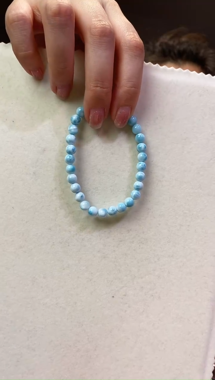 针钠钙石（海纹石）未镶嵌手链海纹石手链