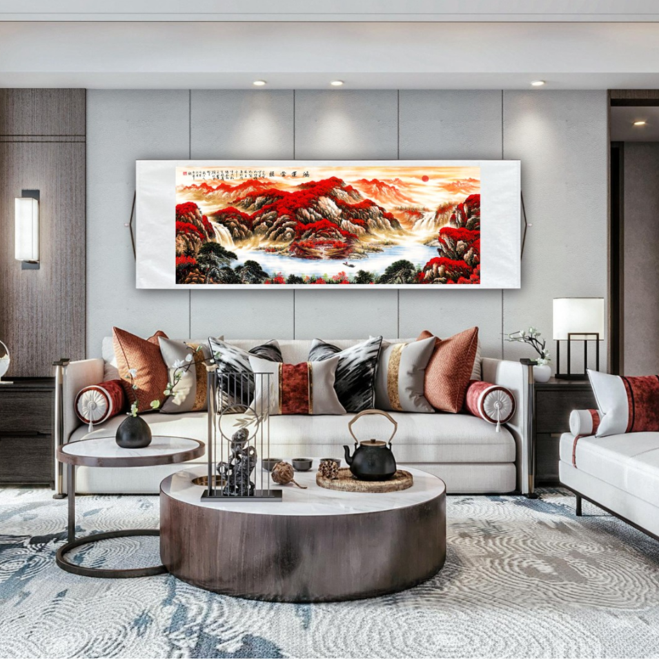 鸿运当头(全尺寸)客厅办公室宣纸精品软装挂画 高清数字微喷