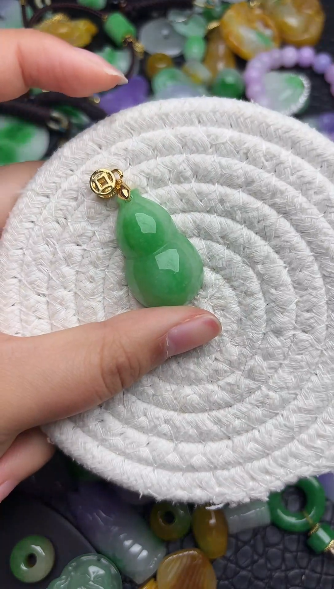 颈饰未镶嵌翡翠缅甸翡翠吊坠