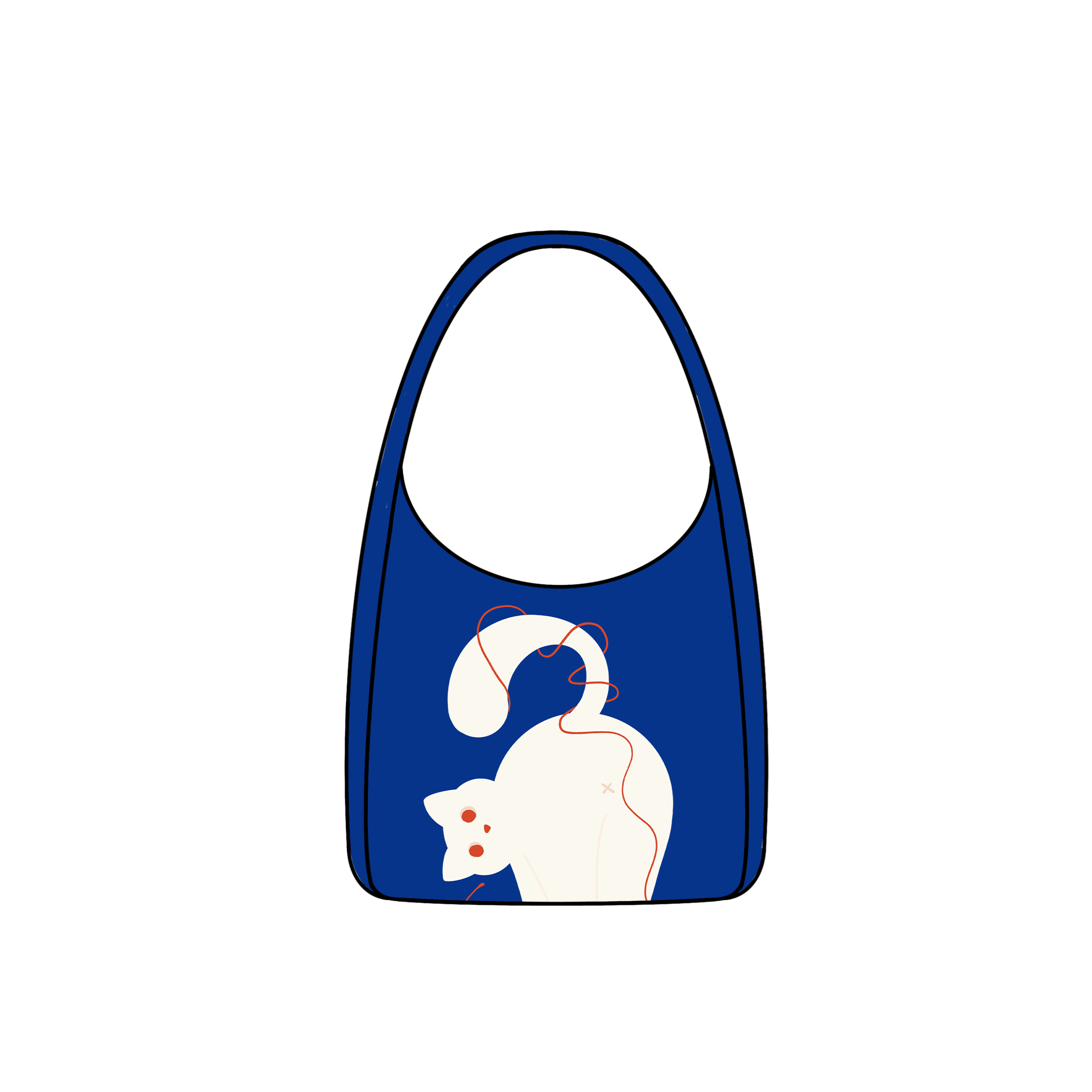 PLYMEE疑惑猫猫单肩包女春秋百搭大容量手提包休闲时尚国风小众