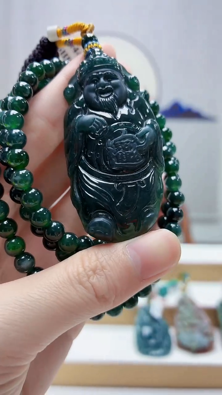 未镶嵌定制翡翠4812zm-毛货赠珠链财神41