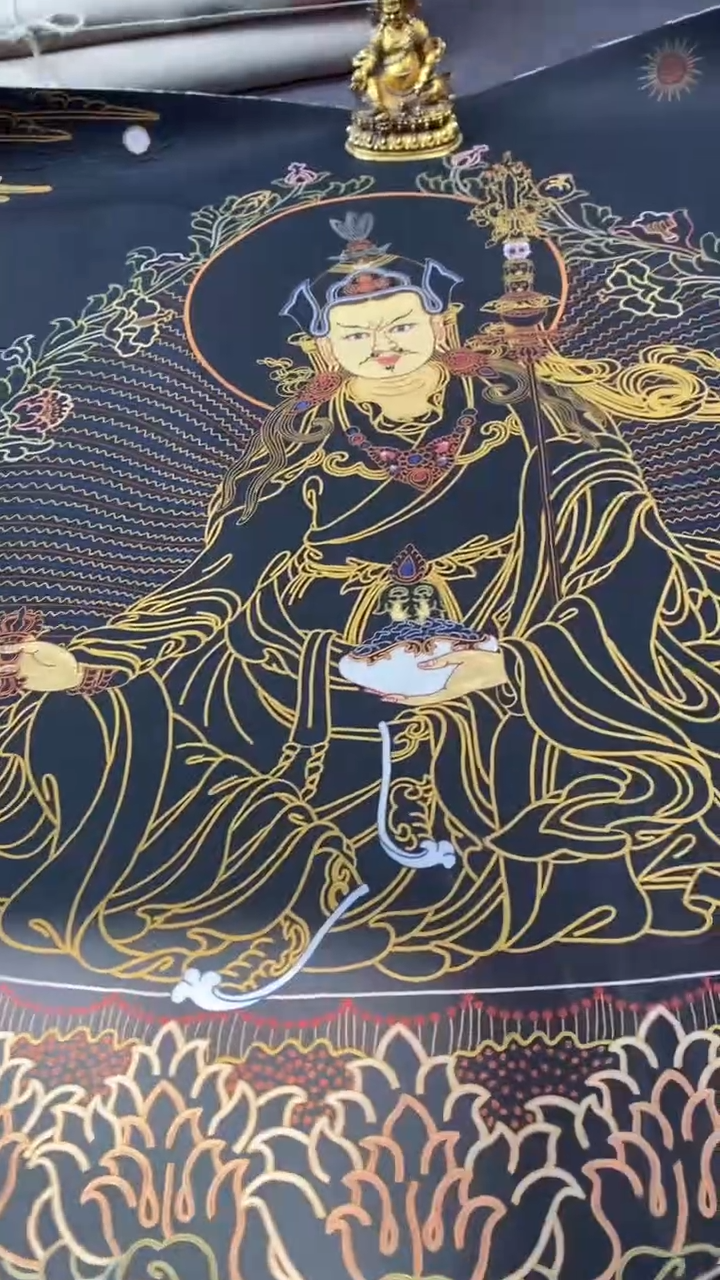 卷轴画王姬藏传唐卡艺术品
