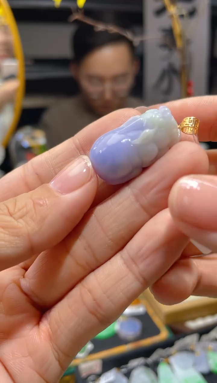 【闪购商品】翡翠颈饰18K金镶嵌假一赔三