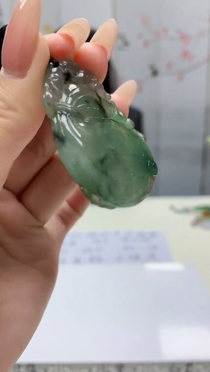 【闪购商品】定制翡翠未镶嵌4852jj-毛货挂件12