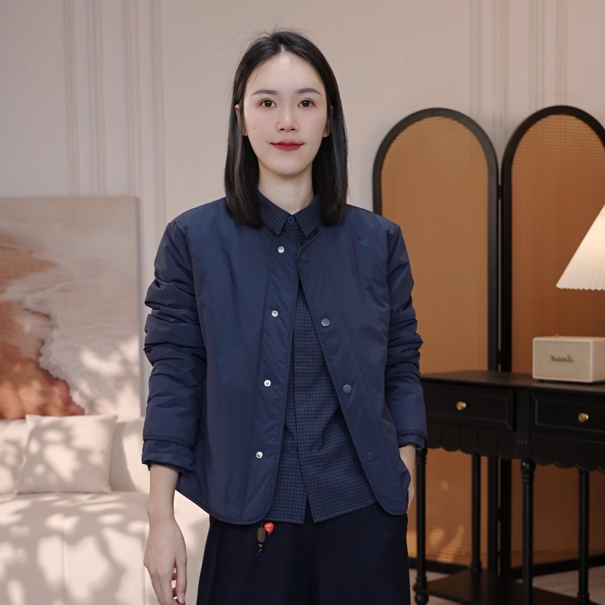 【希希推荐】FX-812冬季新品面包服棉羊毛纯色加厚上衣款短外套2025