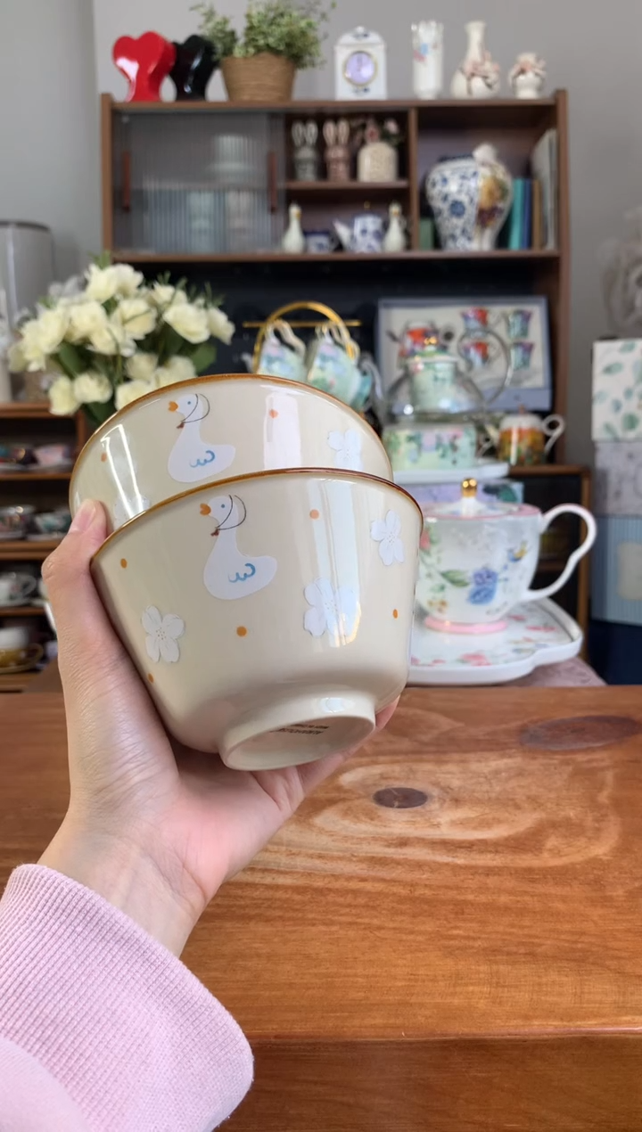 陶瓷【限时福利】2个鹅趣4.5寸碗