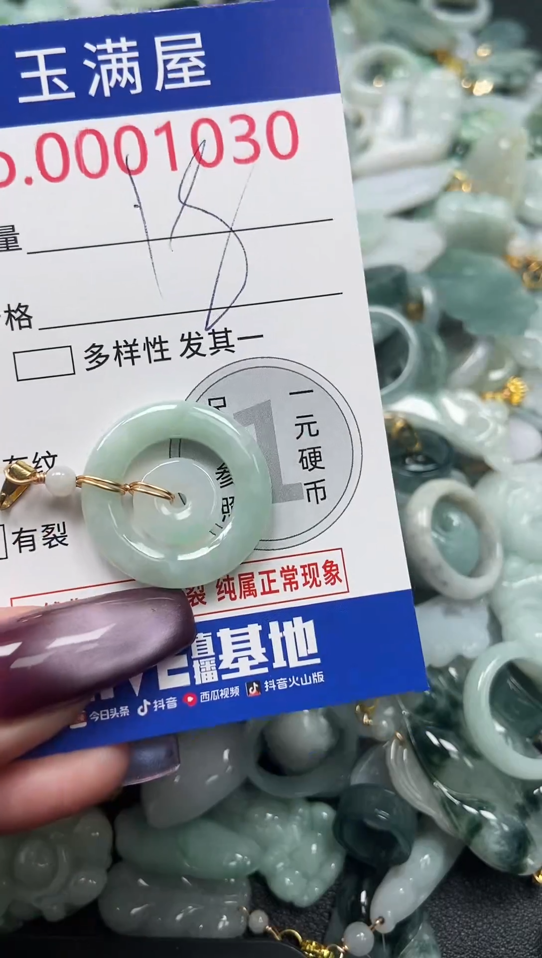 颈饰未镶嵌翡翠1030