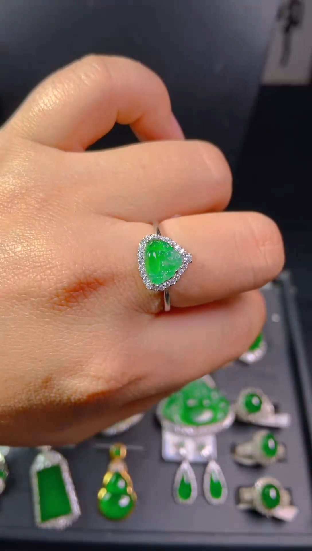 【闪购商品】翡翠戒指未镶嵌天然翡翠a货4