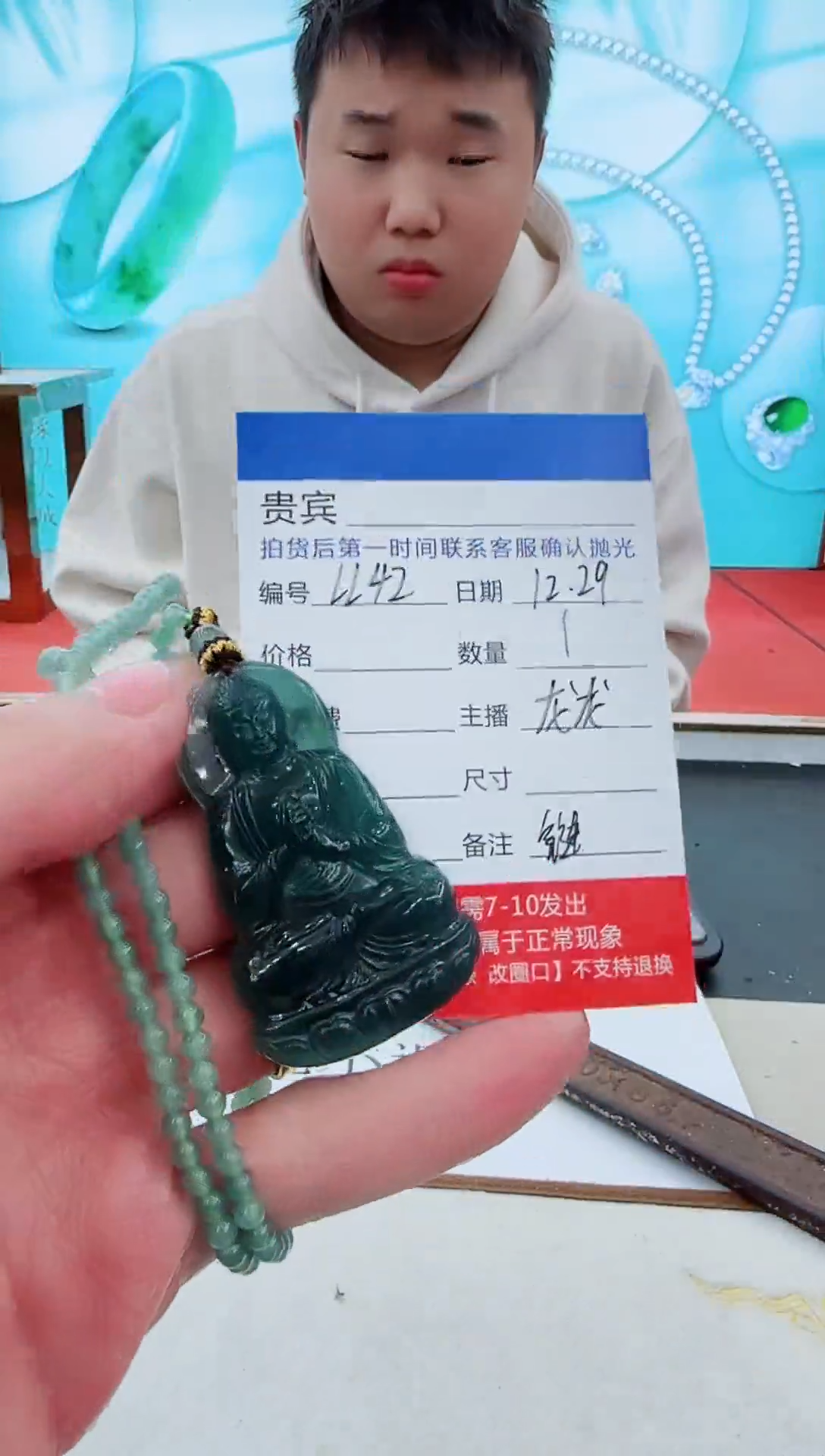 未镶嵌定制翡翠LL42翡翠吊坠赠珠链-多样性发其一