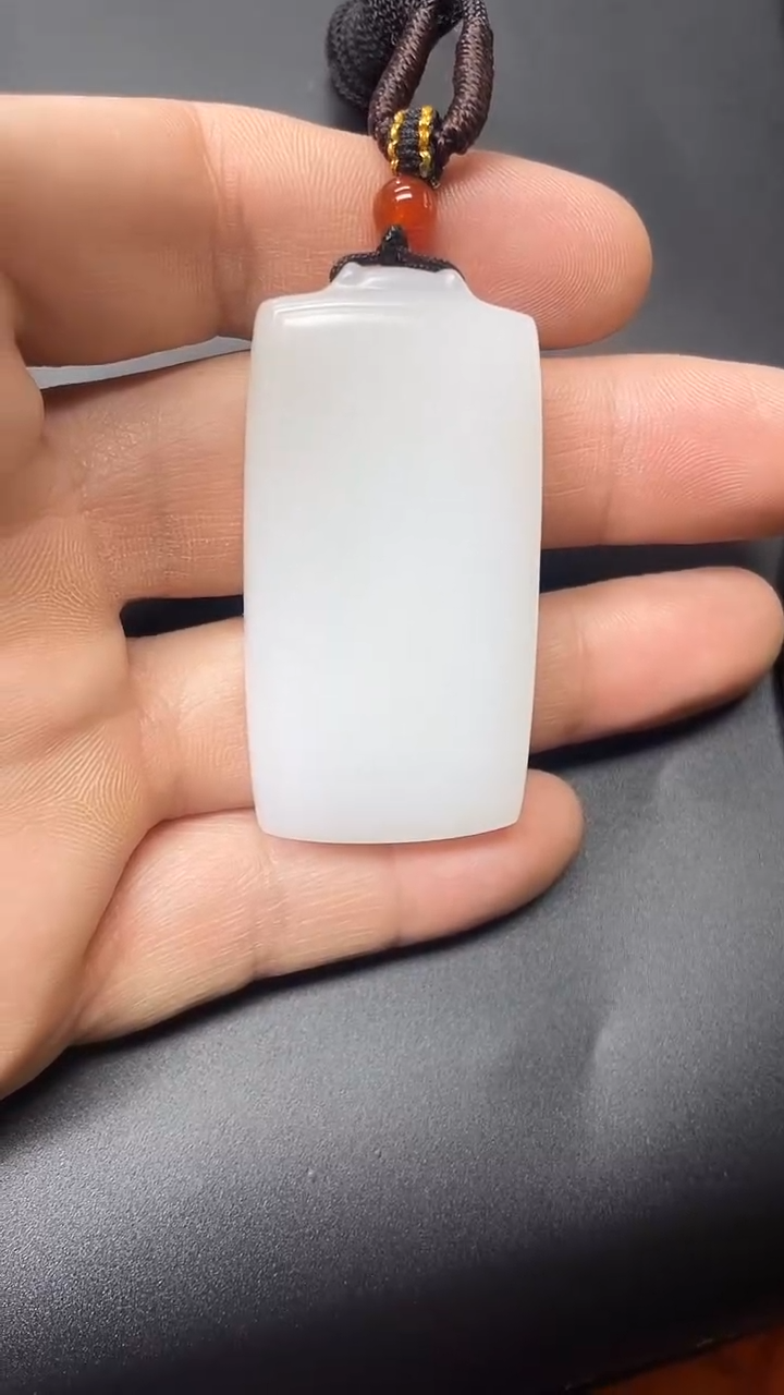 【闪购商品】和田玉手串未镶嵌和田玉新疆料羊脂白玉无事牌