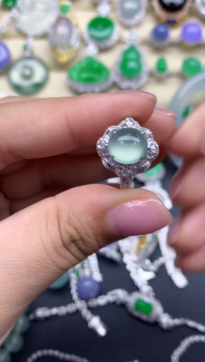 【闪购商品】翡翠戒指18K金镶嵌752-中国好珍宝