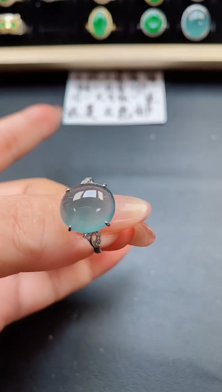 翡翠戒指银S925镶嵌321321