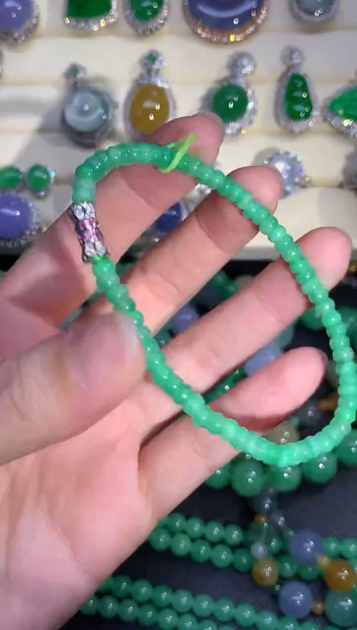 未镶嵌手串翡翠手串|1600+160