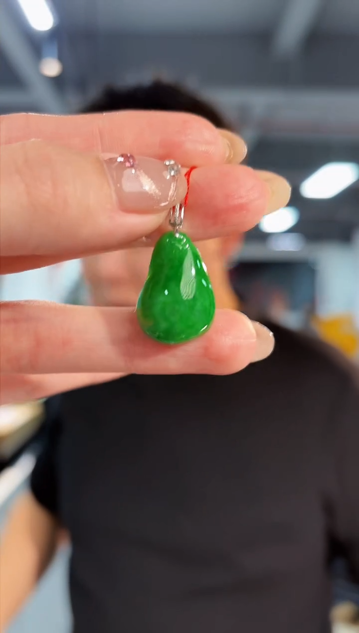 【闪购商品】翡翠颈饰18K金镶嵌缅料A货/支持复检/一件