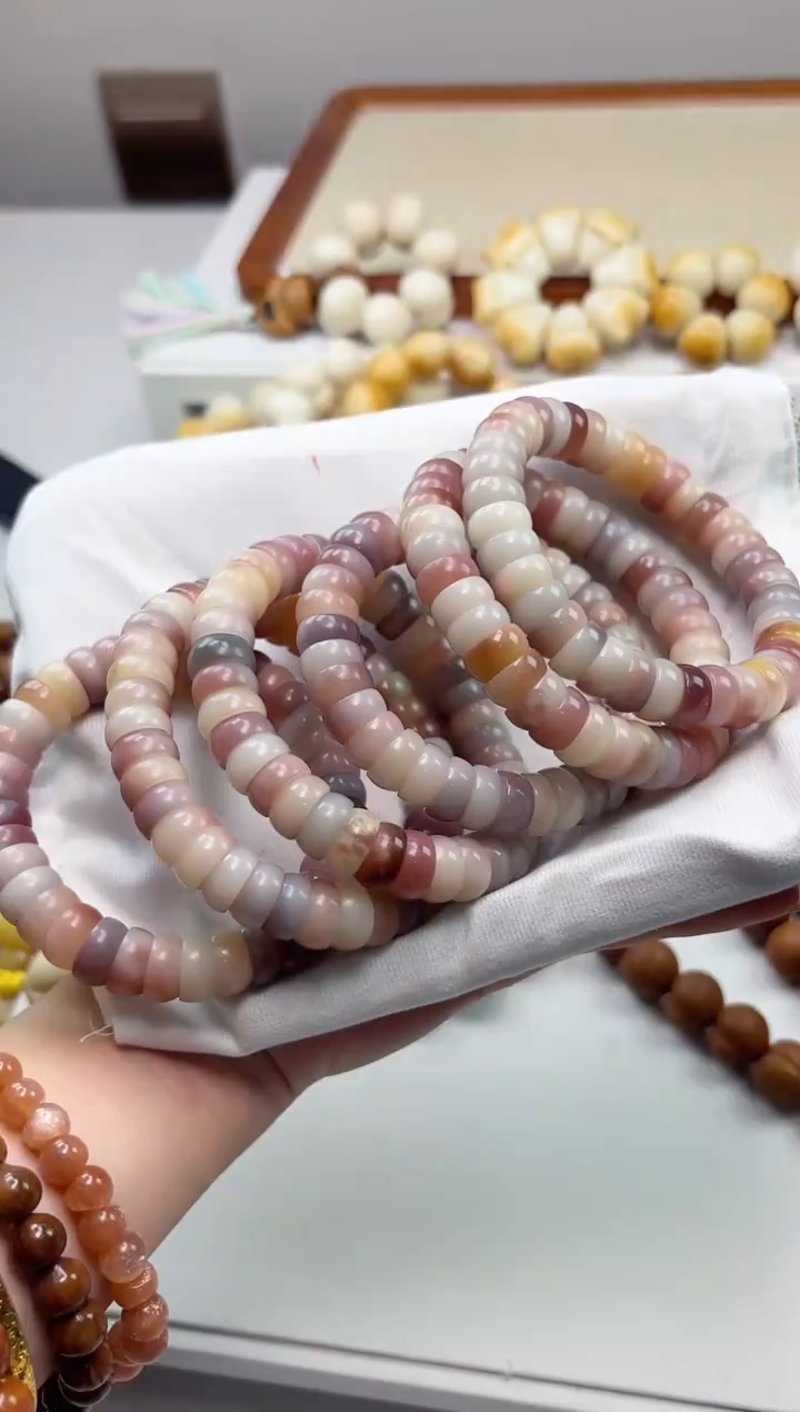 手串菩提根/象牙果沐h63紫美人玉化碗肠12mm手串