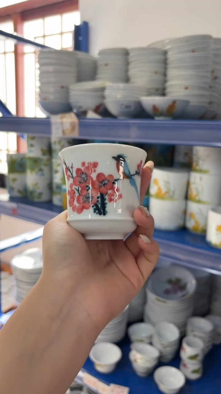 瓷片景德镇陶瓷食品级手绘釉中彩-主人杯
