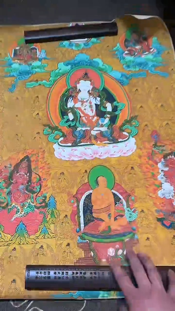卷轴画【主播精品】高端卷轴画——唐卡AA135金刚萨锤