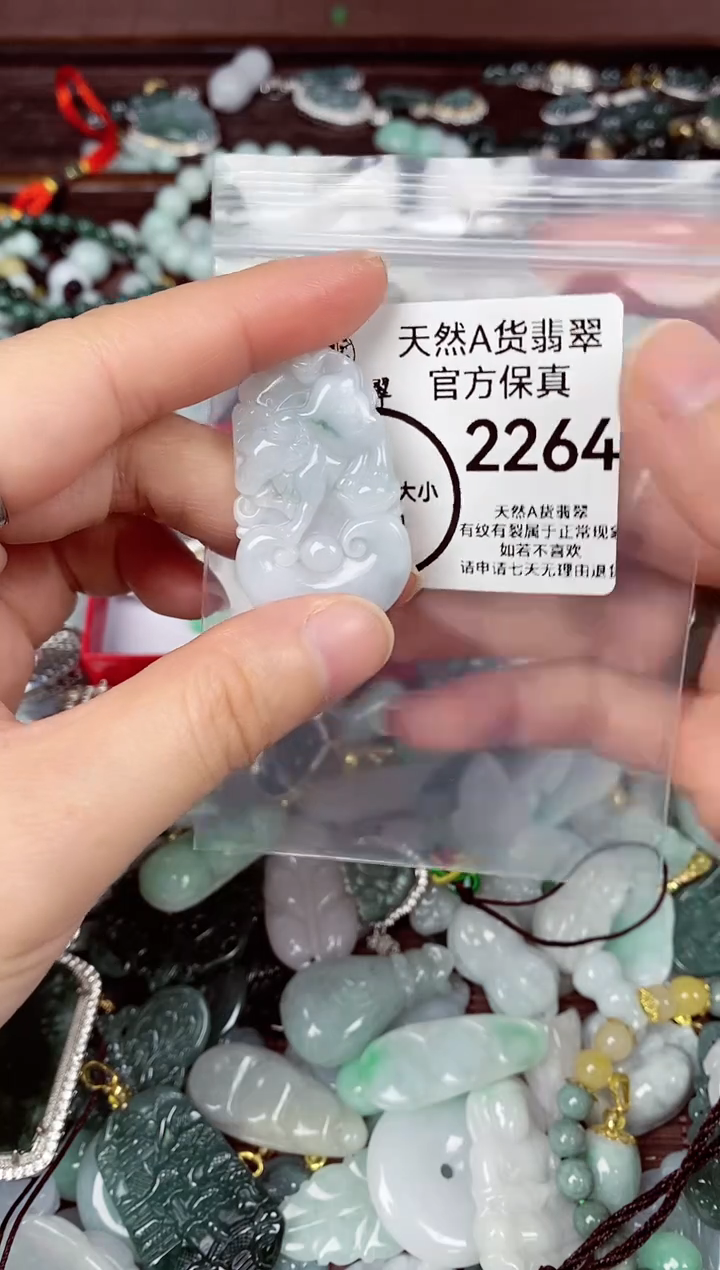 【闪购商品】翡翠颈饰未镶嵌天然A货翡翠2264