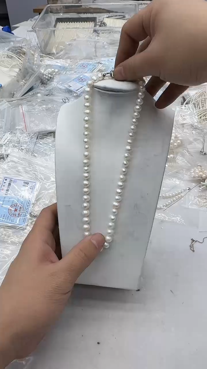 项链未镶嵌淡水珍珠7-8mm 八字扣-孤品