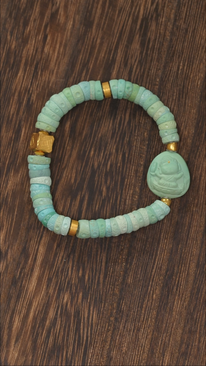 【闪购商品】绿松石手链18K金镶嵌1