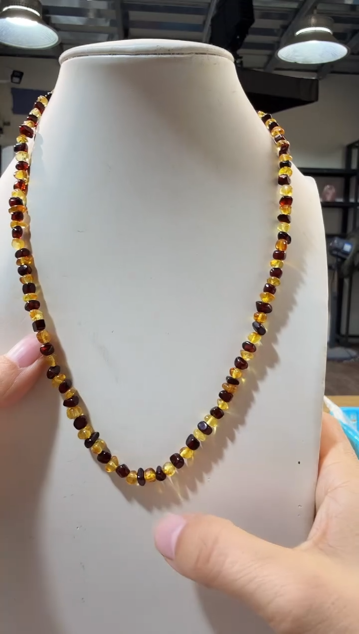 琥珀项链未镶嵌优0284 多样性发一件
