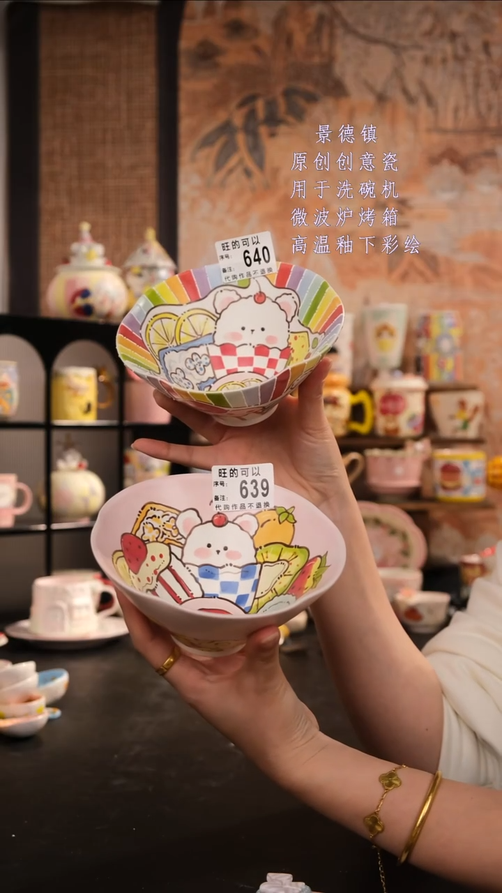 摆件陶X***婷旺的可以陶瓷设计师款