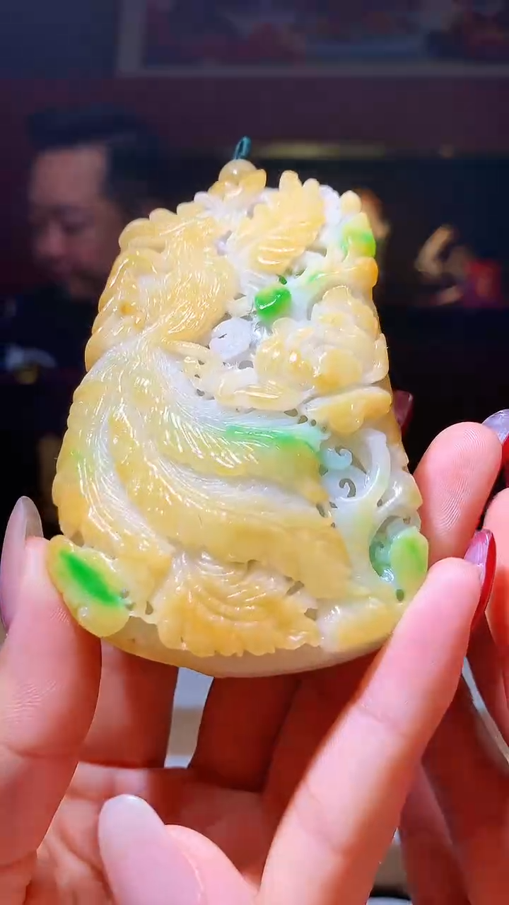 【闪购商品】定制翡翠未镶嵌1034hm-毛货挂件