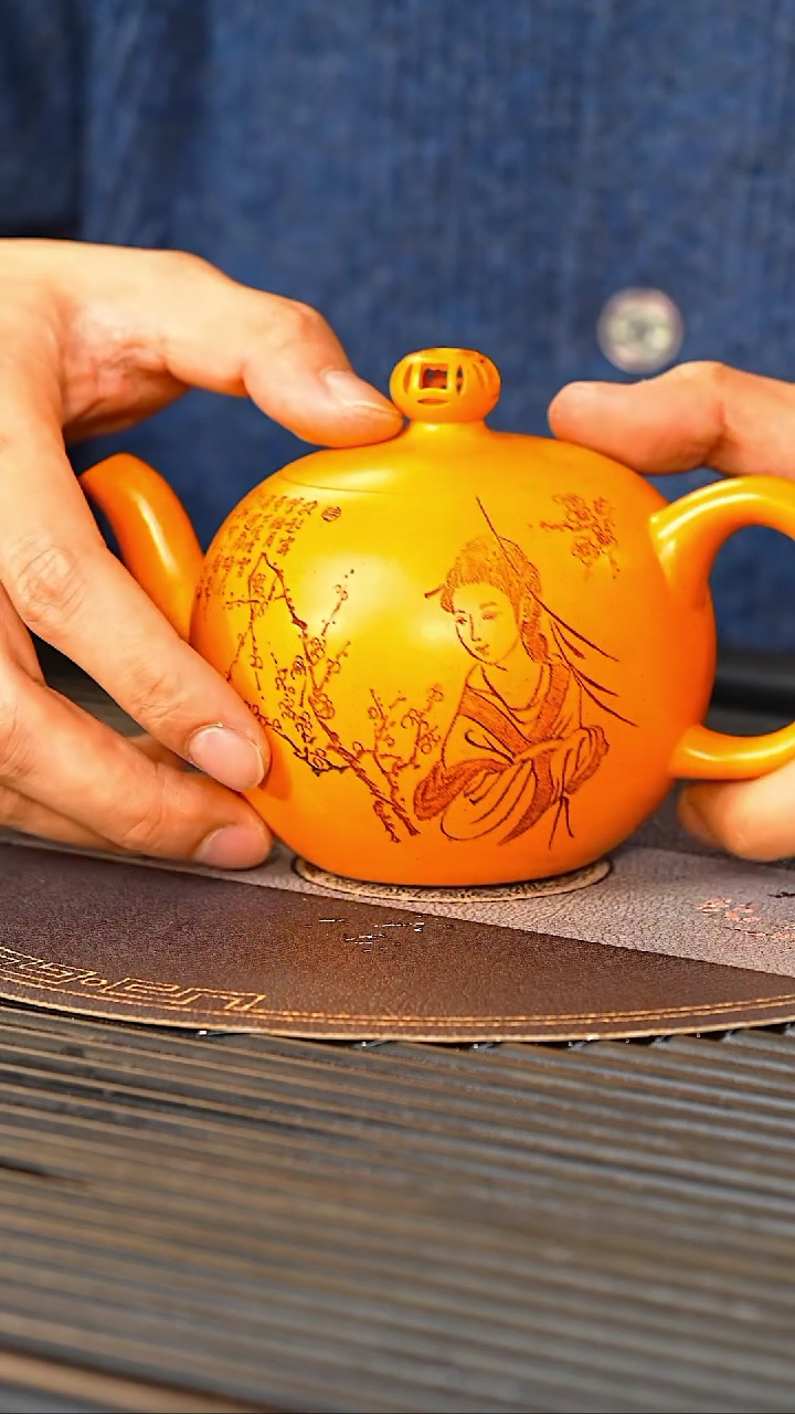 【闪购商品】紫砂茶壶QYJ 暖玉砂 美人珠 