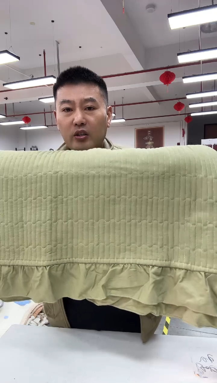聚酯纤维40 2*2.3米 床盖 四件套  绿色