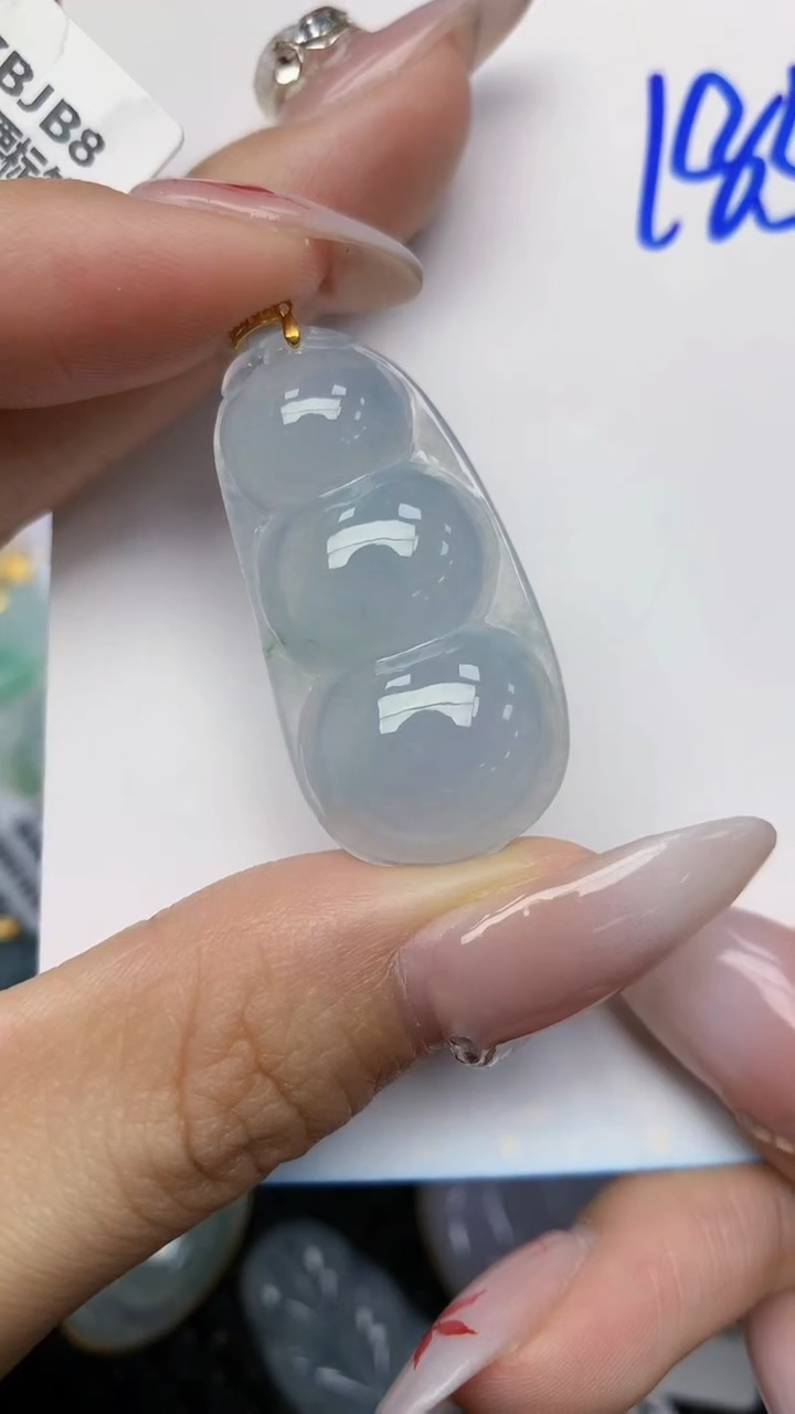 【闪购商品】翡翠颈饰18K金镶嵌天然翡翠a货