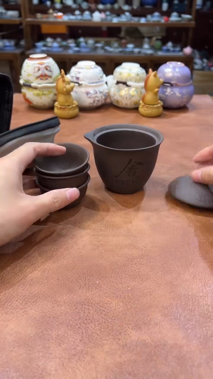 真的很便宜会开片的旅行茶具