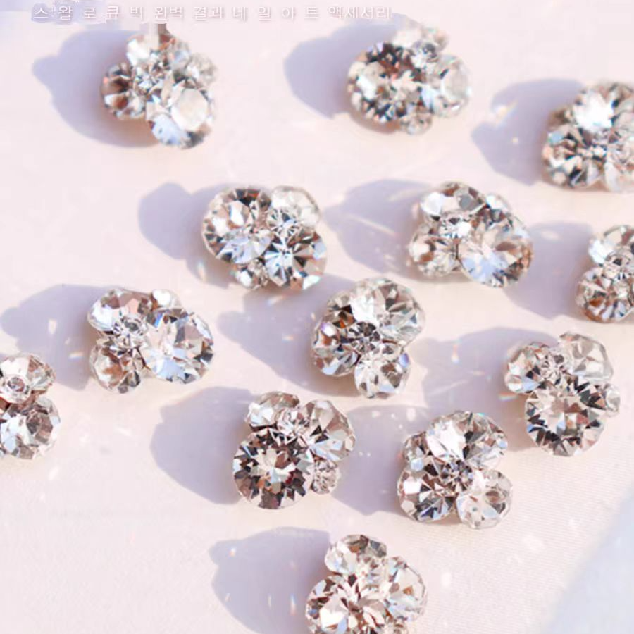 （觉浅）美甲钻白色金色爆闪奢华超闪直播间过款链接银色组合日系