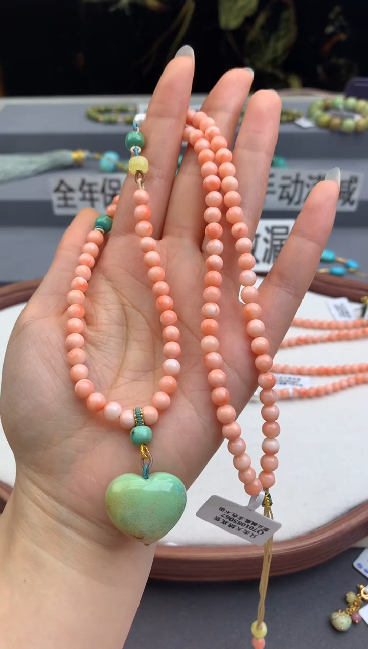 未镶嵌绿松石项链茜.F211