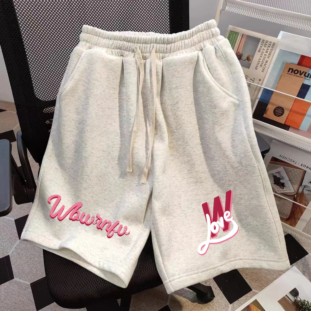 抽绳短裤大码休闲女夏季新款薄款显瘦阔腿裤ins潮短袖五分裤