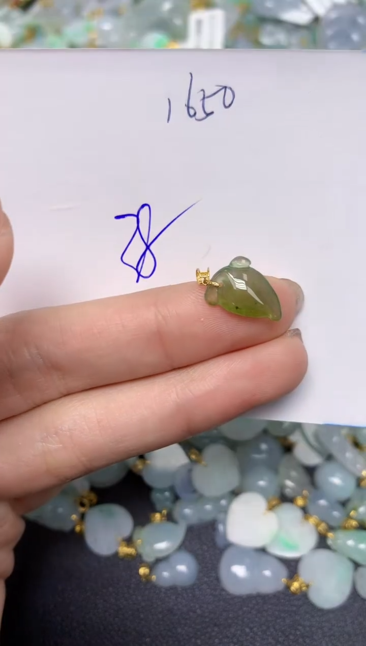 【闪购商品】翡翠颈饰18K金镶嵌 天然翡翠A货