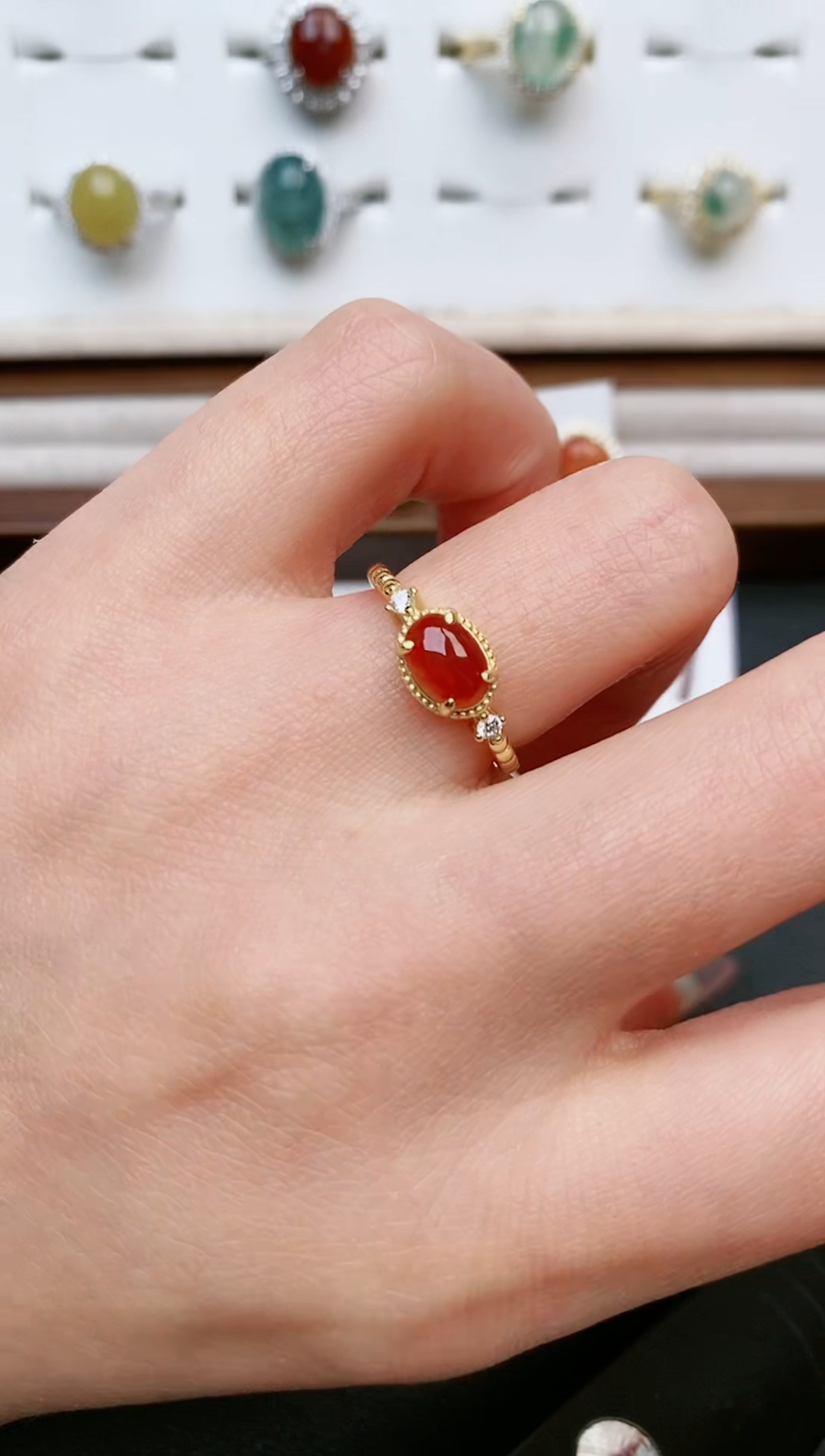【闪购商品】翡翠戒指银S925镶嵌....