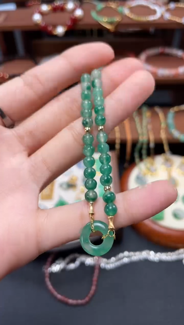 【闪购商品】石英质玉套链未镶嵌一个  JK259