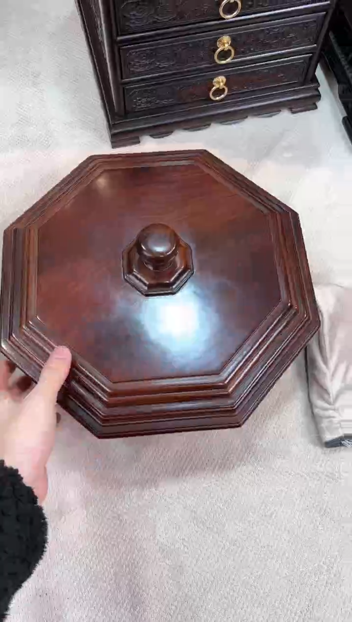 【闪购商品】红酸枝木类家具大果盘