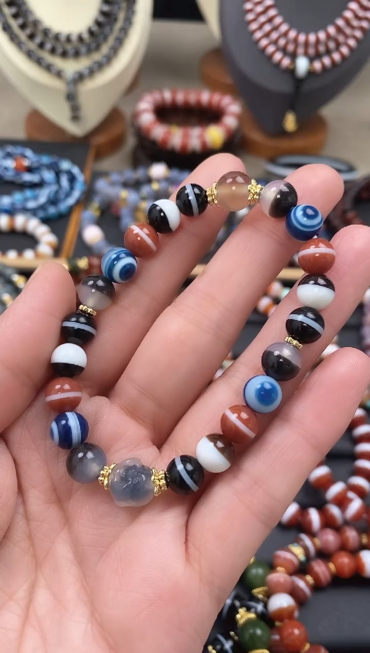 【闪购商品】玛瑙/玉髓手串未镶嵌手串